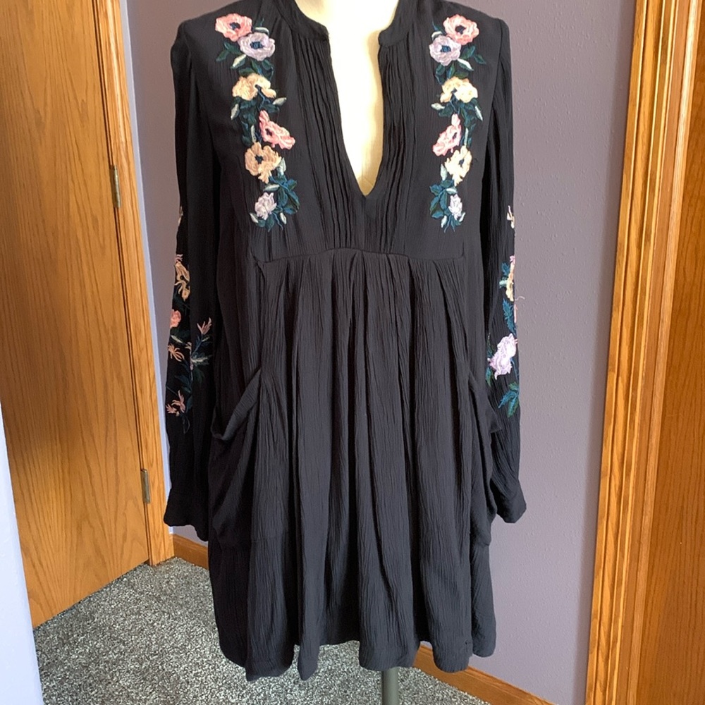 Free People Mia Embroidered Mini Dress, size XS